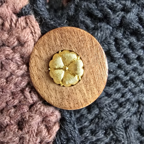 Vintage Chunky Knit Sweater Cardigan Size Large - Picture 4 of 9